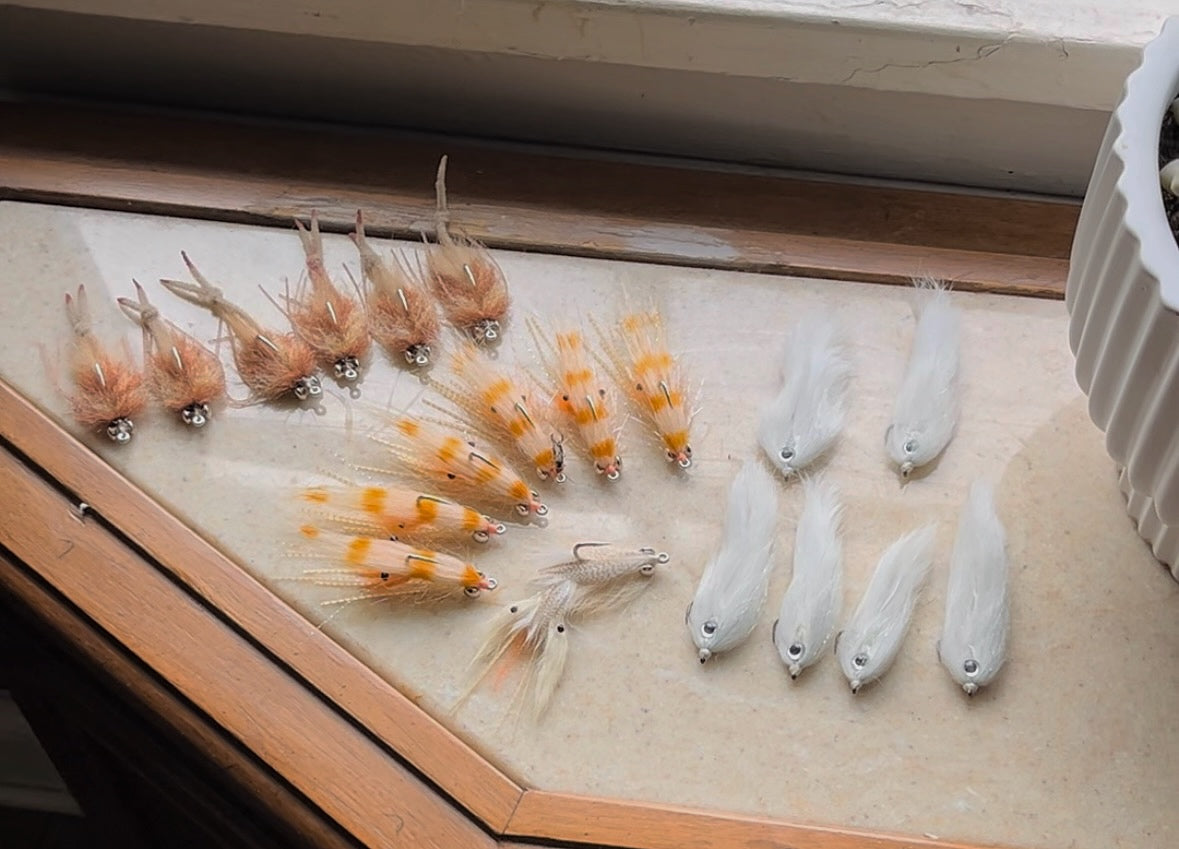 saltwater fly fishing flies shrimp crabs and minnows